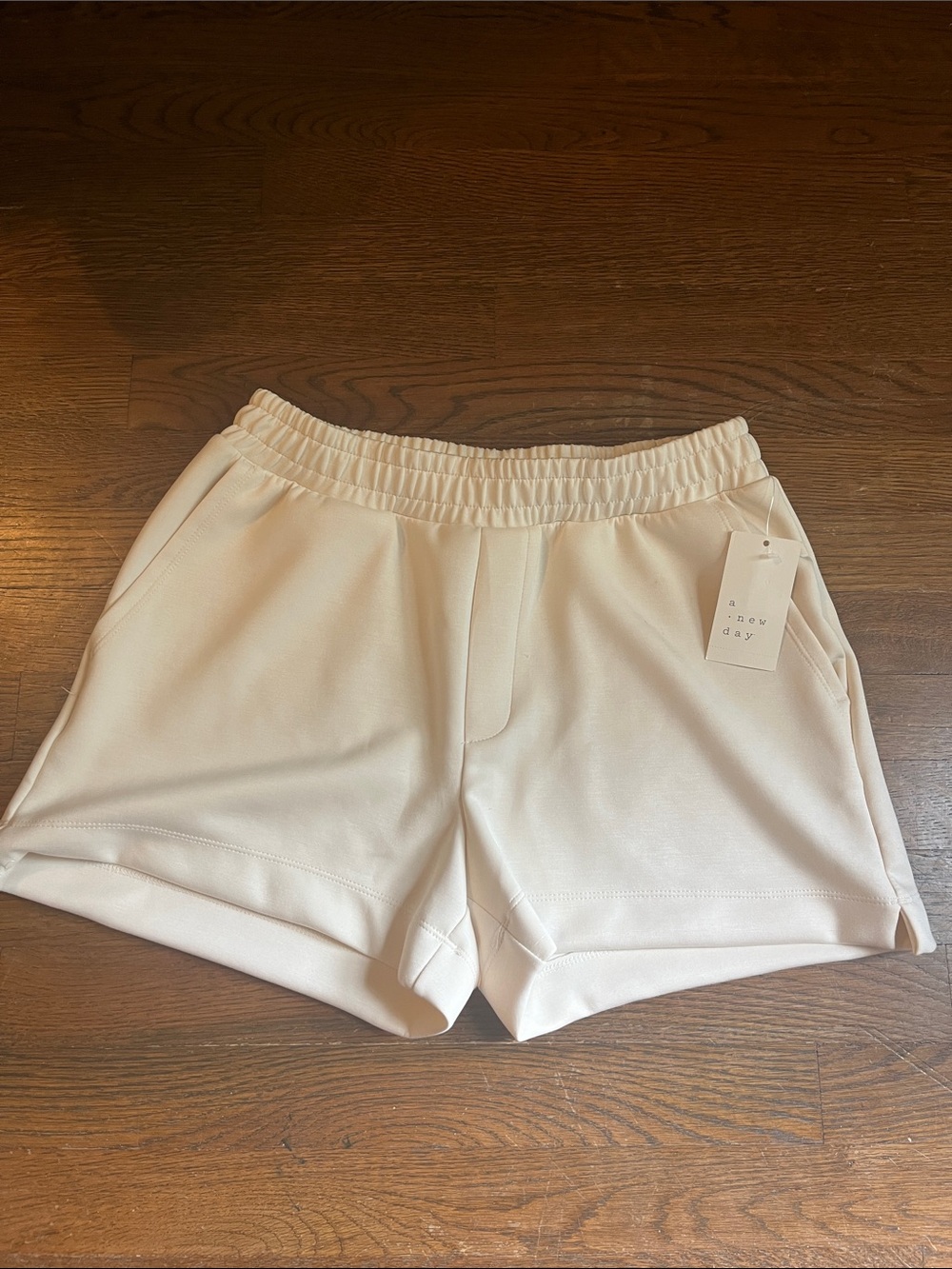 a new day Women's Cream Athletic Lounge Shorts